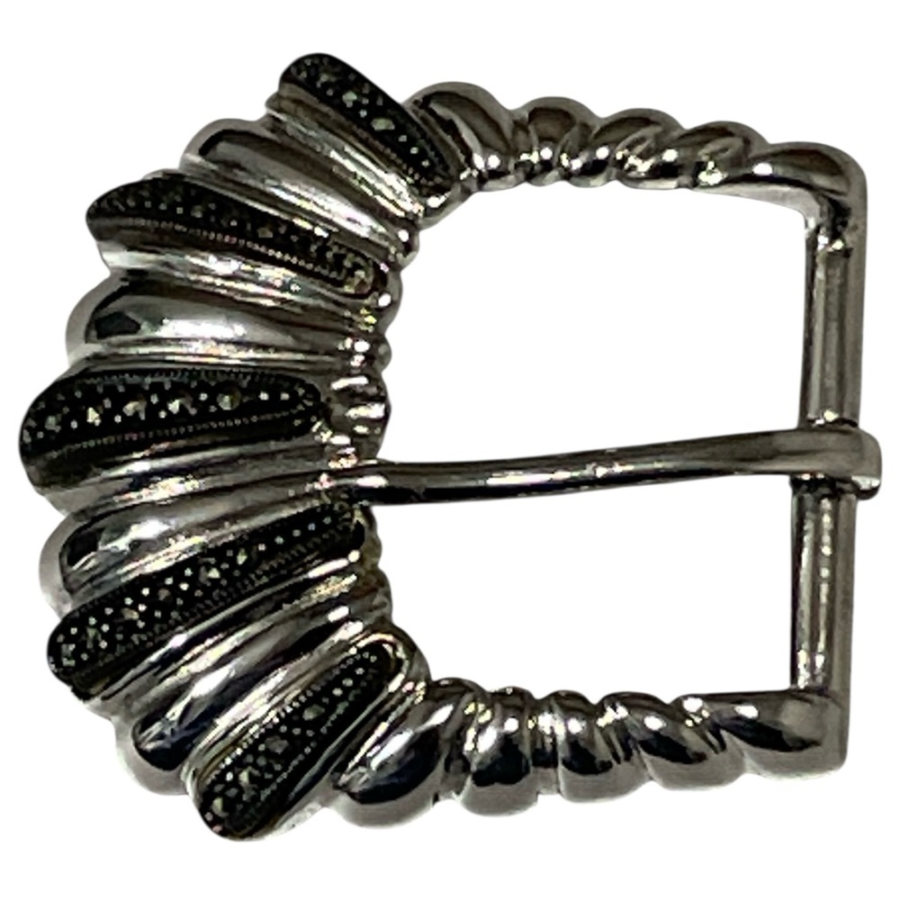 Judith Jack Belt Buckle Silver Plate Marcasite